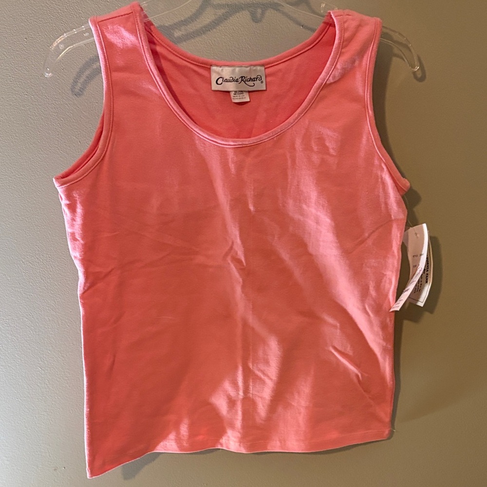 Claudia Richard Coral Scoop Neck Tank